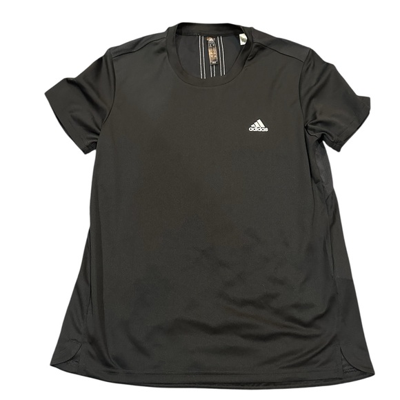 Adidas Black Fitted Polo T-Shirt with Cuffed Sleeves - Picture 1 of 3